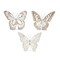 Melrose Butterfly Tabletop Figurines - 7.25" - White and Brown - Set of 3